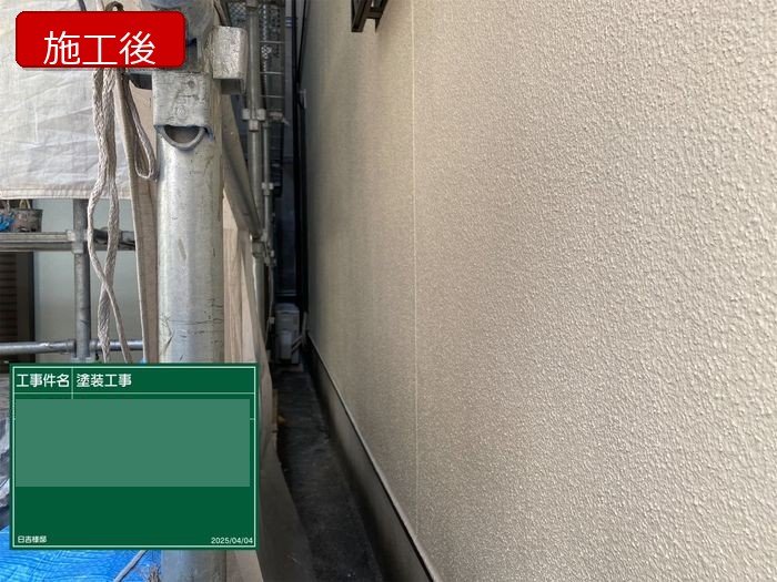 八尾市I様邸 外壁モルタル面の施工後