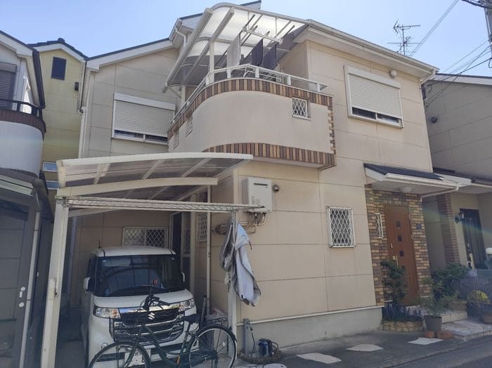八尾市高安町南のM様邸 施工前の全景