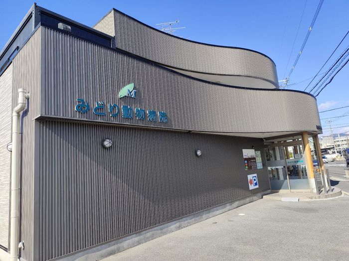 高槻市 みどり動物病院 施工後 建物正面全景
