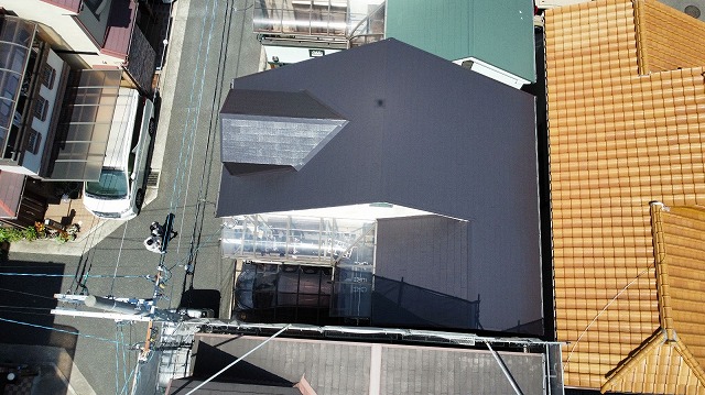 屋根塗装後ドローン