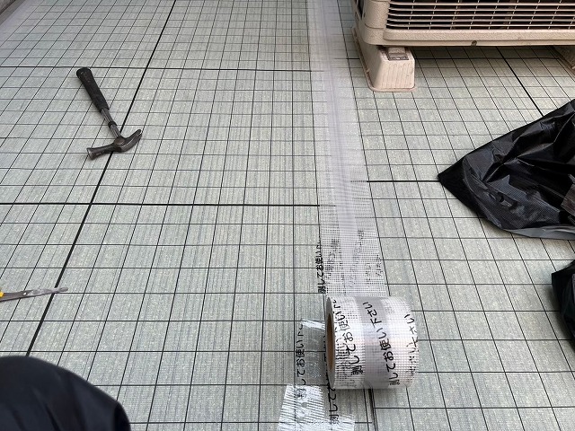 自着シート貼り