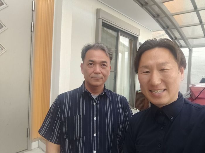 八尾市太子堂H様と松本のツーショット